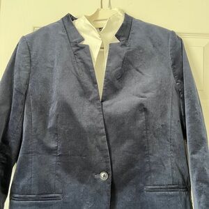Banana Republic Blue Velvet Blazer